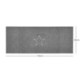 "Star" Embossed Loofah Textured Spaghetti Doormat