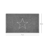 "Star" Embossed Loofah Textured Spaghetti Doormat