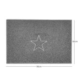 "Star" Embossed Loofah Textured Spaghetti Doormat