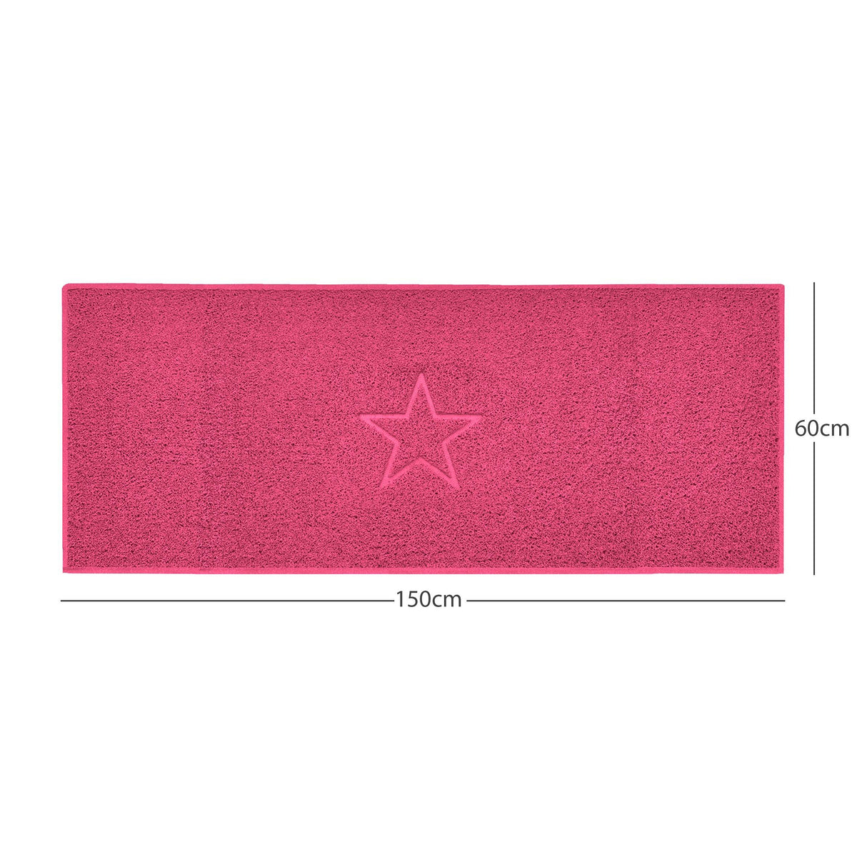 "Star" Embossed Loofah Textured Spaghetti Doormat