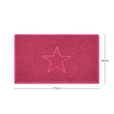 "Star" Embossed Loofah Textured Spaghetti Doormat