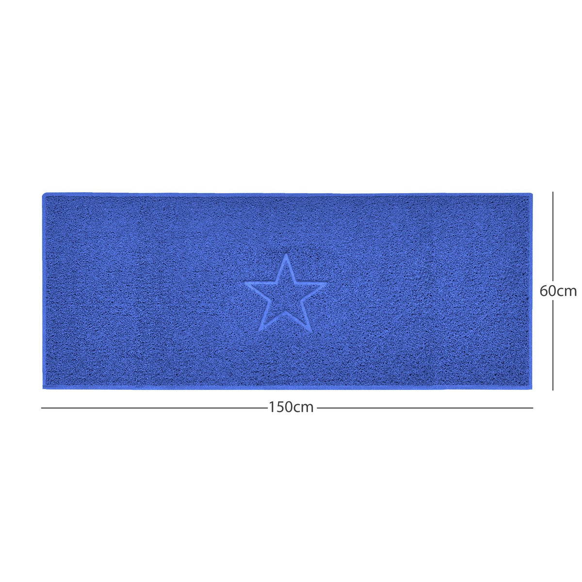 "Star" Embossed Loofah Textured Spaghetti Doormat