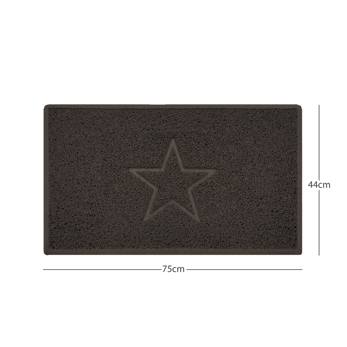 "Star" Embossed Loofah Textured Spaghetti Doormat