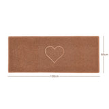 "Heart" Embossed Loofah Textured Spaghetti Door Mat