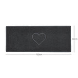 "Heart" Embossed Loofah Textured Spaghetti Door Mat