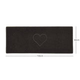 "Heart" Embossed Loofah Textured Spaghetti Door Mat