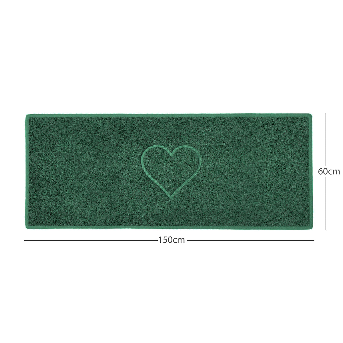 "Heart" Embossed Loofah Textured Spaghetti Door Mat