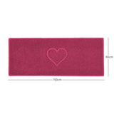 "Heart" Embossed Loofah Textured Spaghetti Door Mat