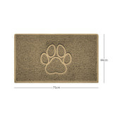 "Paw Print" Embossed Loofah Textured Spaghetti Door Mat