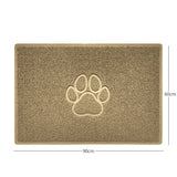 "Paw Print" Embossed Loofah Textured Spaghetti Door Mat