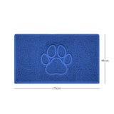 "Paw Print" Embossed Loofah Textured Spaghetti Door Mat
