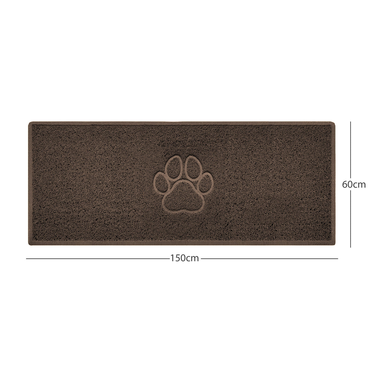 "Paw Print" Embossed Loofah Textured Spaghetti Door Mat
