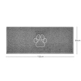 "Paw Print" Embossed Loofah Textured Spaghetti Door Mat