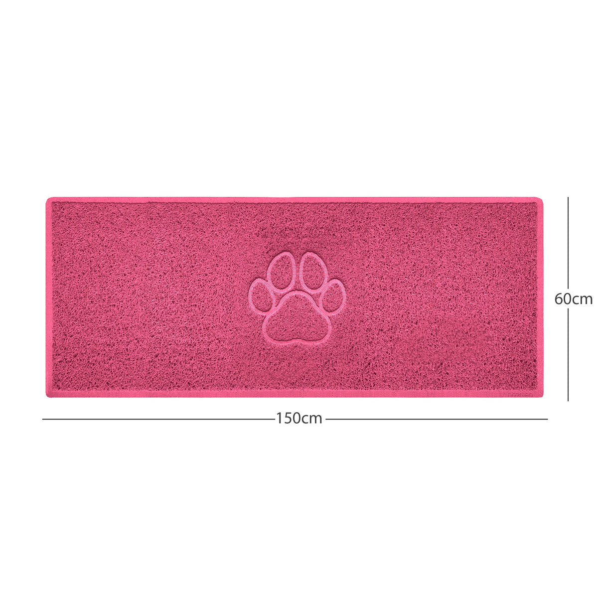 "Paw Print" Embossed Loofah Textured Spaghetti Door Mat