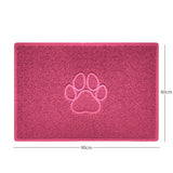 "Paw Print" Embossed Loofah Textured Spaghetti Door Mat