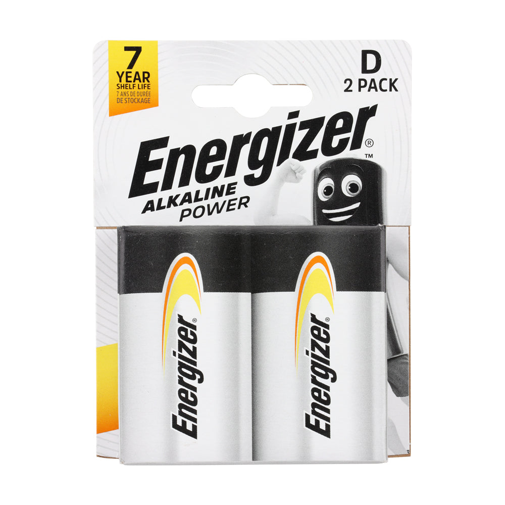 Energizer Alkaline Power D Batteries – 2 Pack