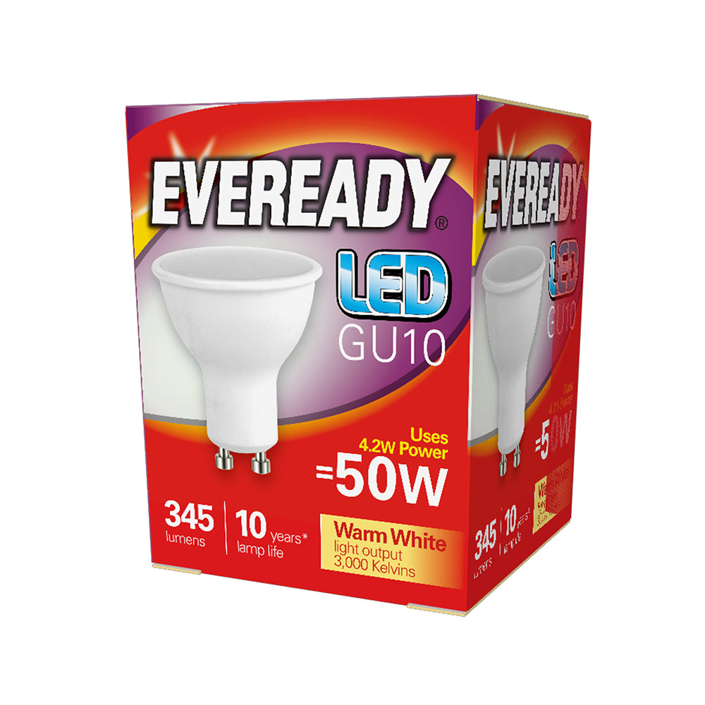 Eveready LED Spot Light Bulb - GU10 - 320 Lumen - 4.7W - Warm Light - Pack of 5