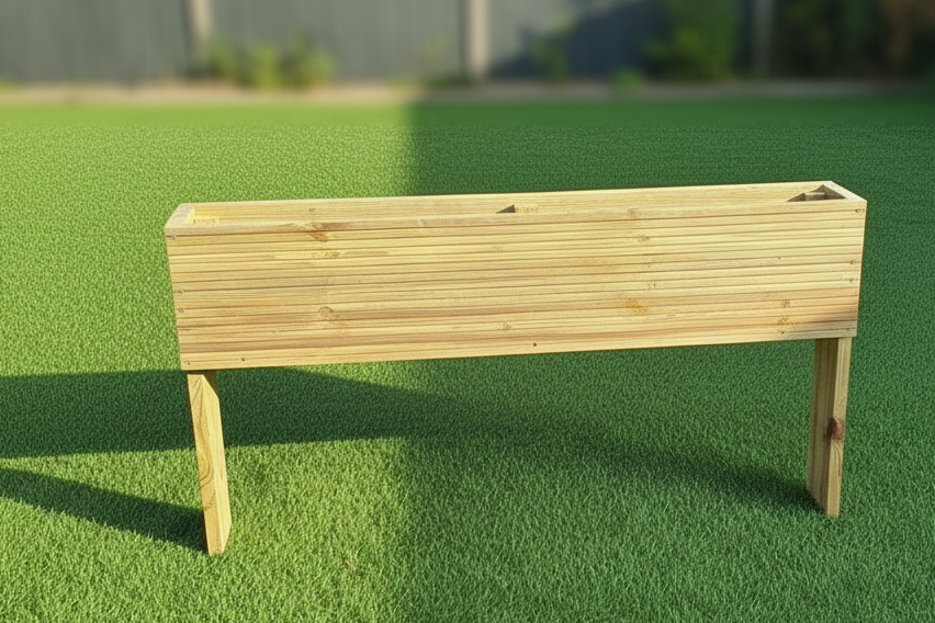 Extra Deep Raised wooden decking planter
