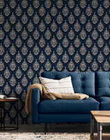 Ezra Damask Medallion Wallpaper