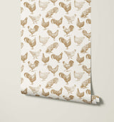 Farley Get Farmhouse Look Chicken Wallpaper