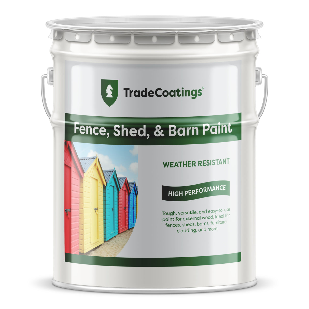 TradeCoatings Fence, Shed & Barn Paint for Exterior Wood - 5/10/20L