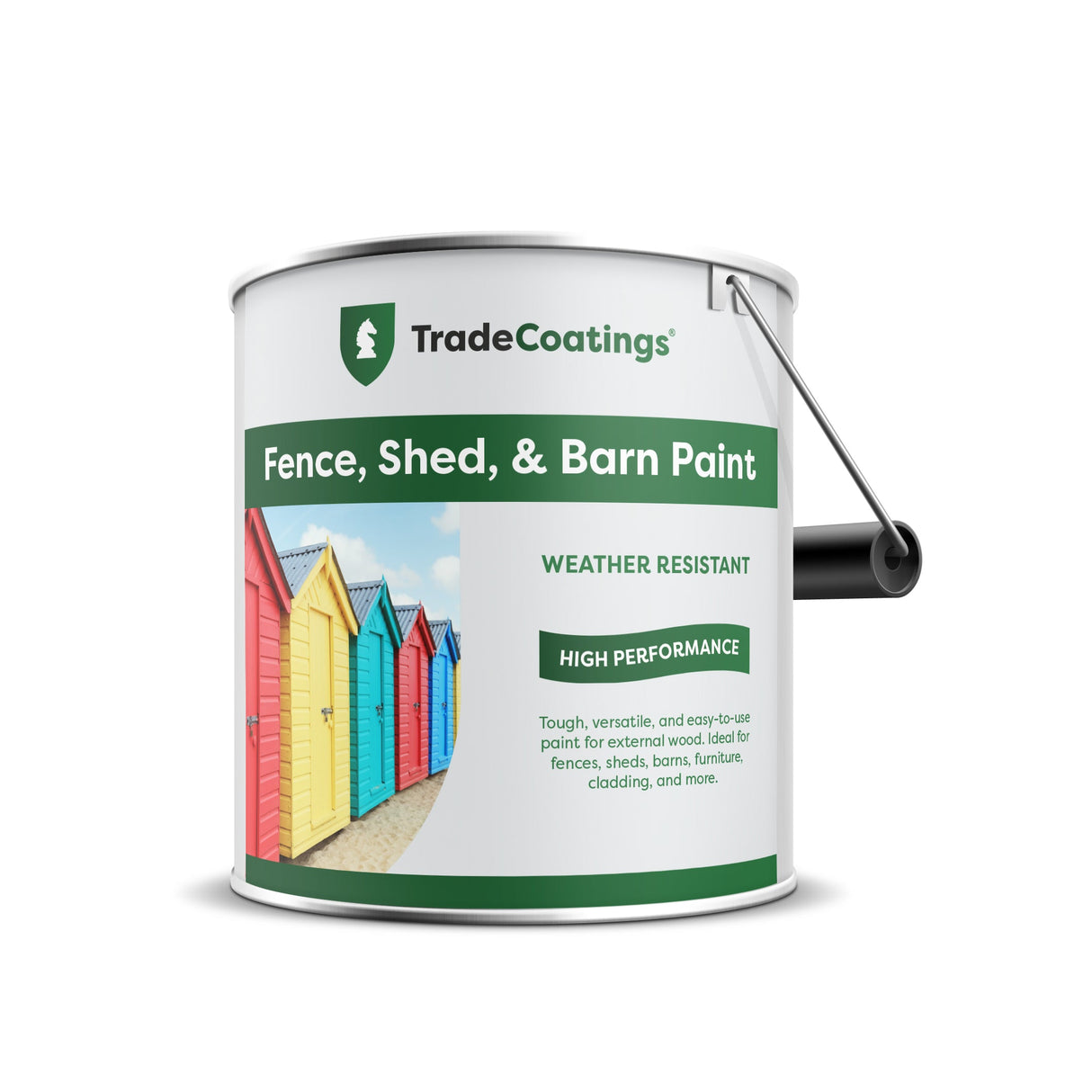 TradeCoatings Fence, Shed & Barn Paint for Exterior Wood - 5/10/20L