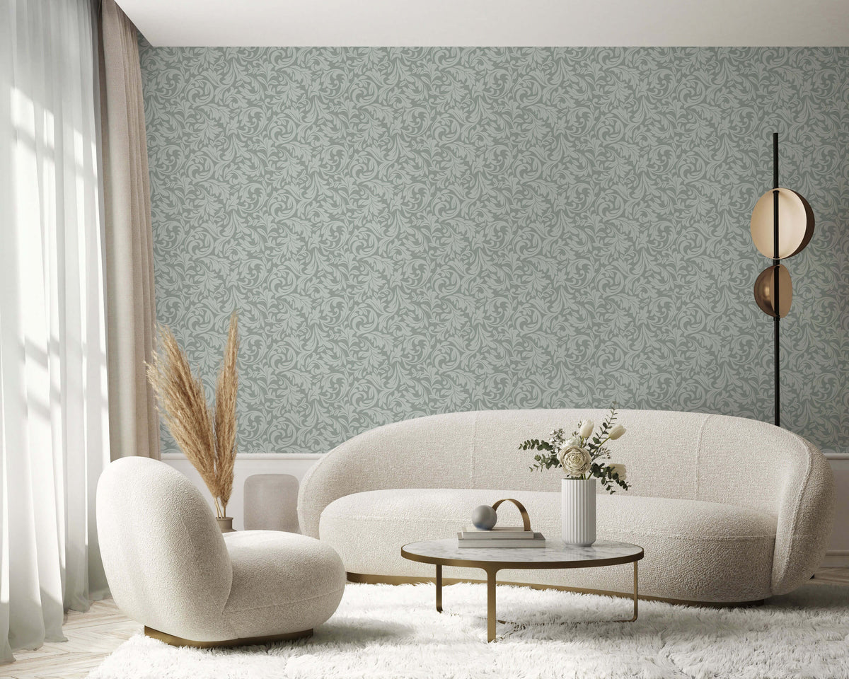 Florence Baroque Inspired Damask Patterned Wallpaper