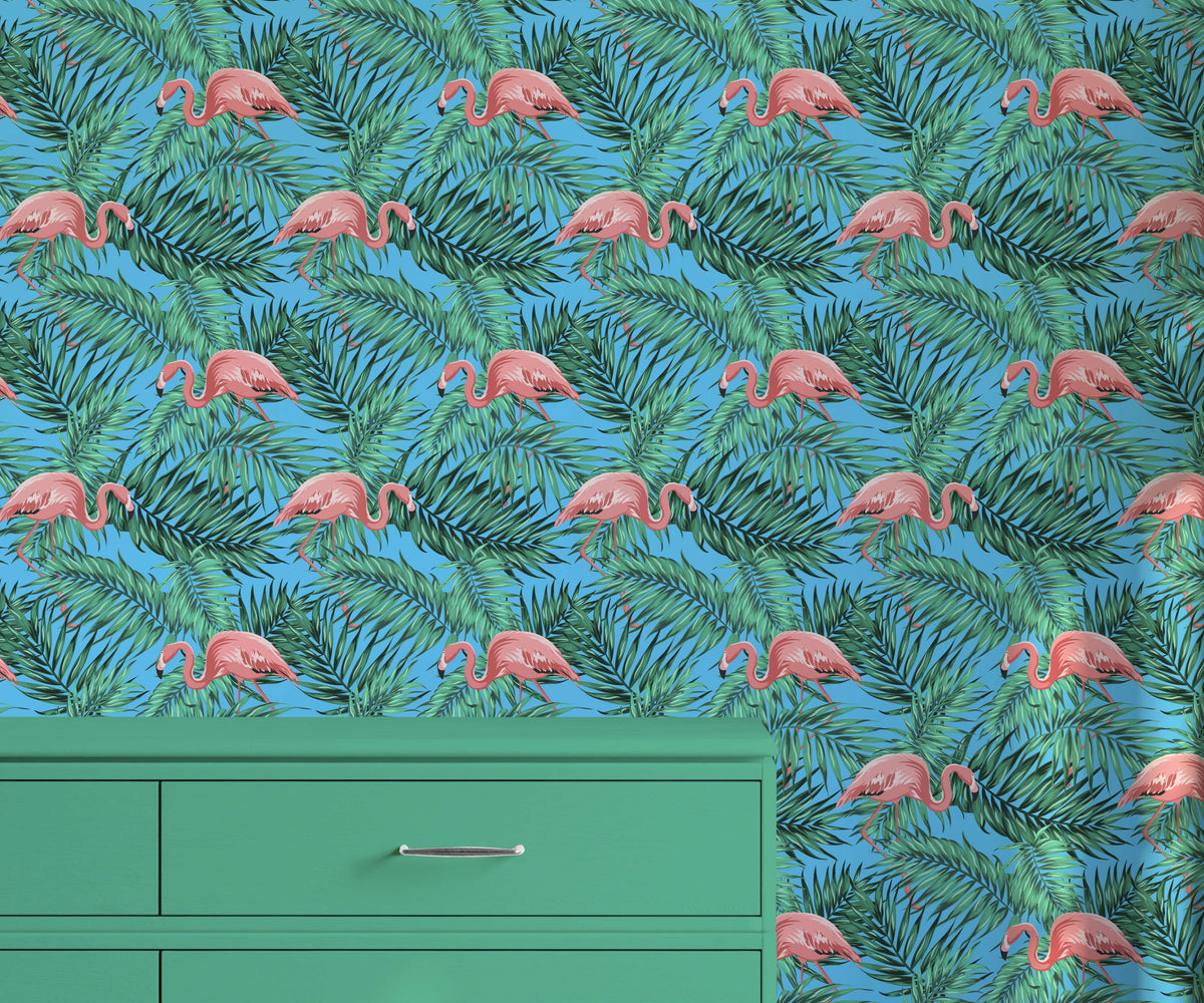 Floriga Transform Your Oasis Flamingo Wallpaper