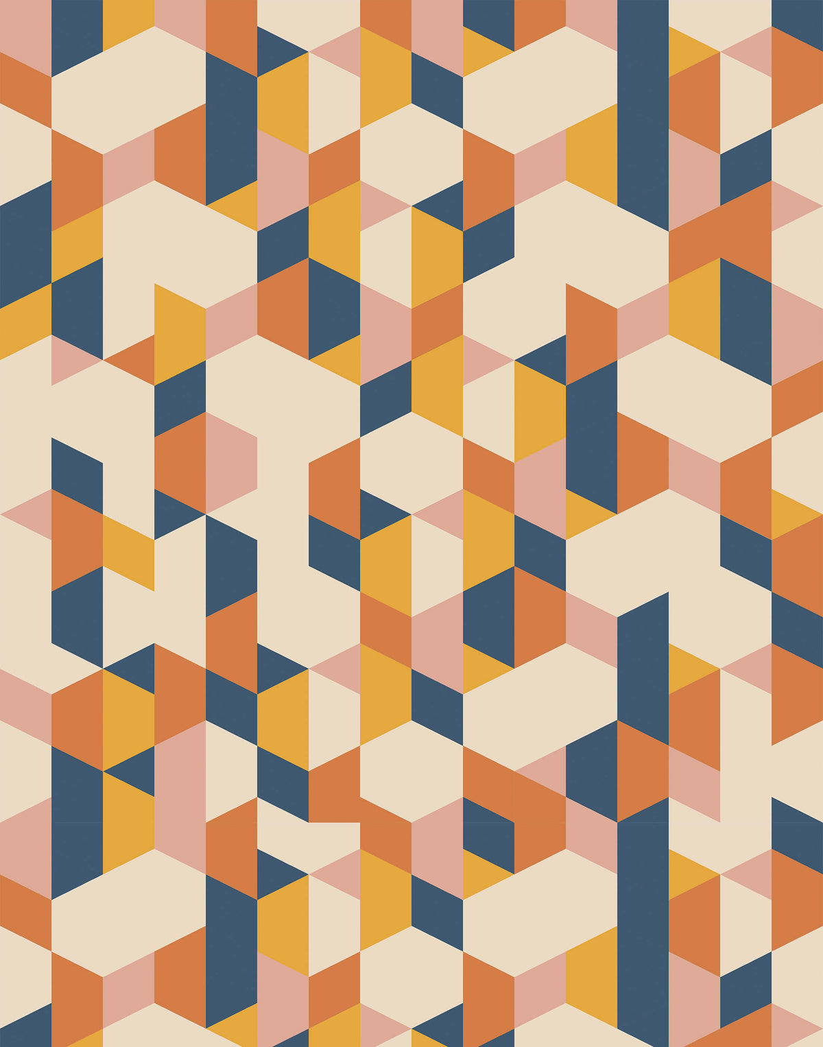Fraser Geometric Negative Positive Wallpaper