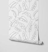 Freya Drawn Art Minimalist Leaf Wallpaper