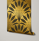 Frond Art Deco Wallpaper