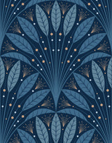 Frond Art Deco Wallpaper