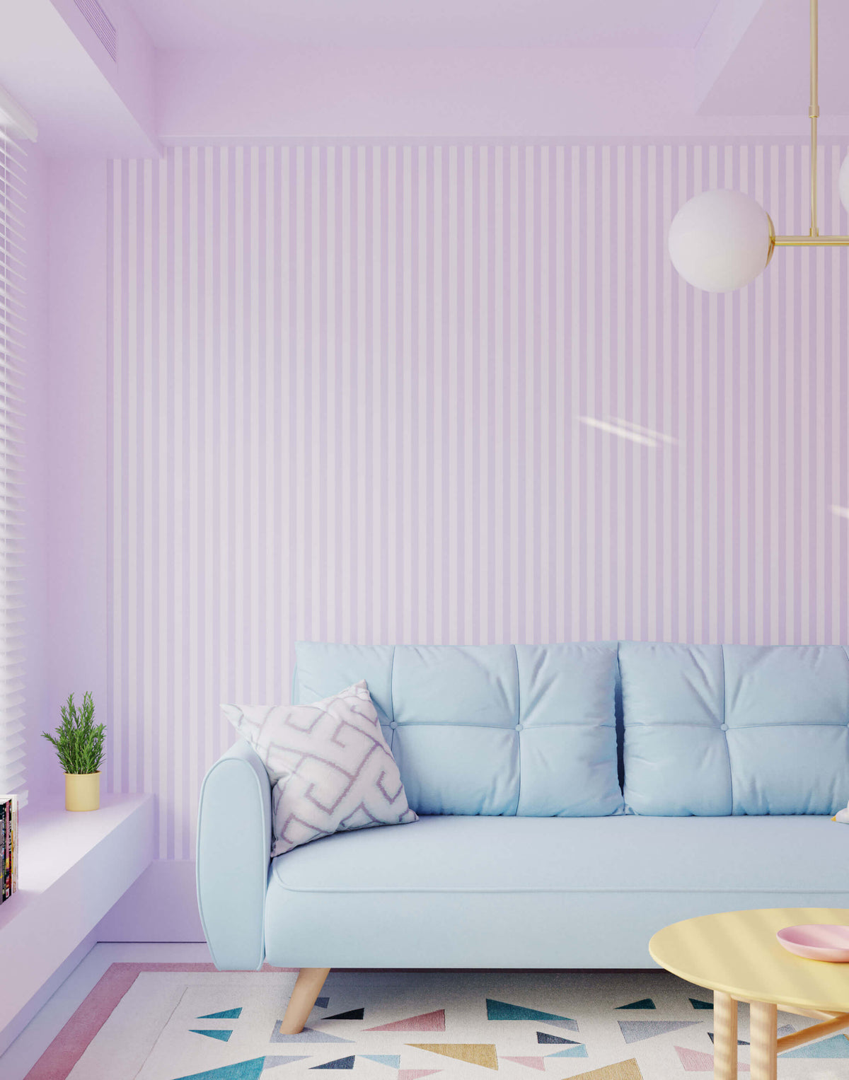 Froyo Classic Pastel Striped Wallpaper