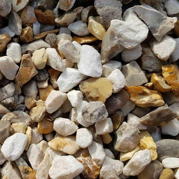 Gold & White Blend Gravel Chippings Bulk Bag