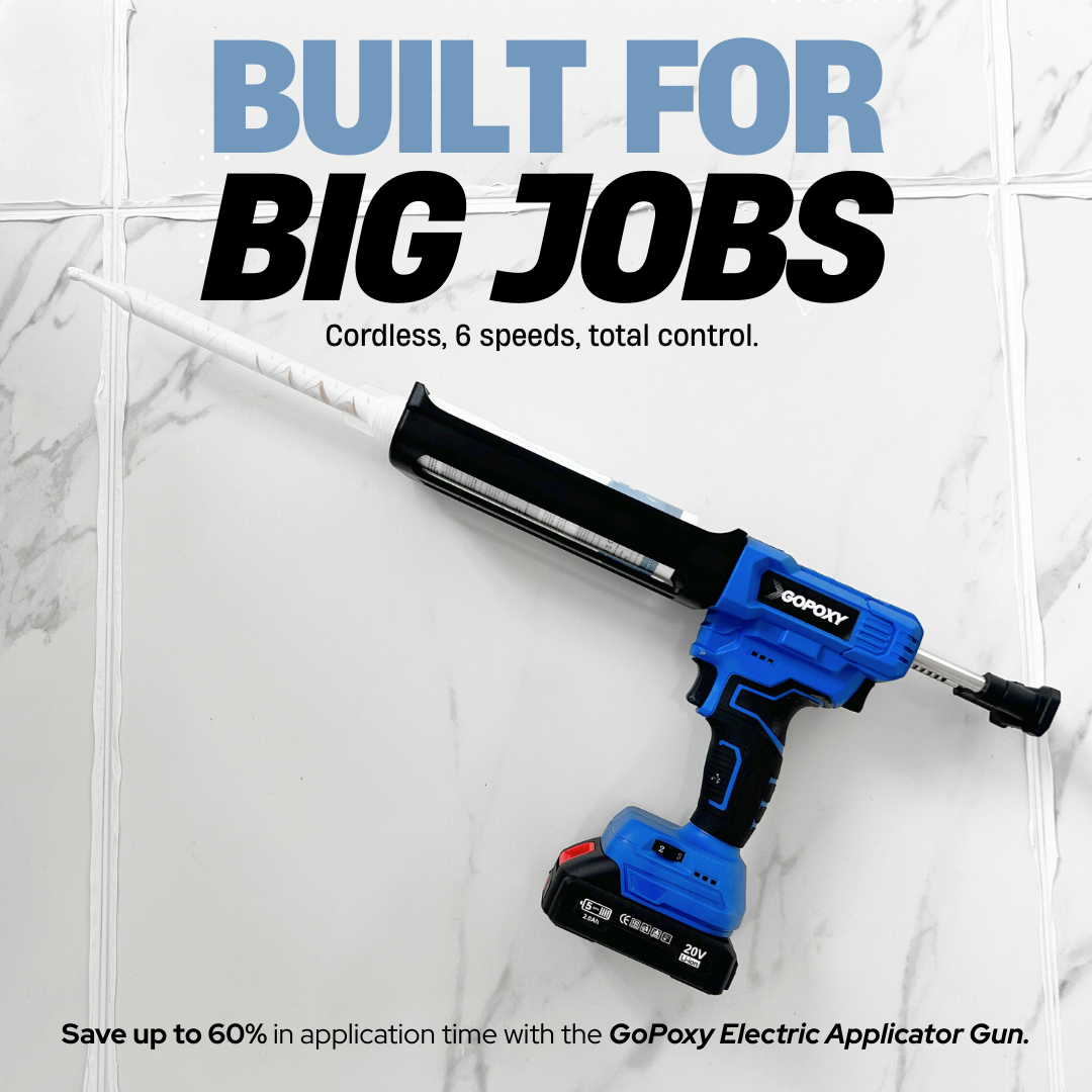 GoPoxy Electric Applicator Kit – Cordless Twin-Cartridge Grout Gun