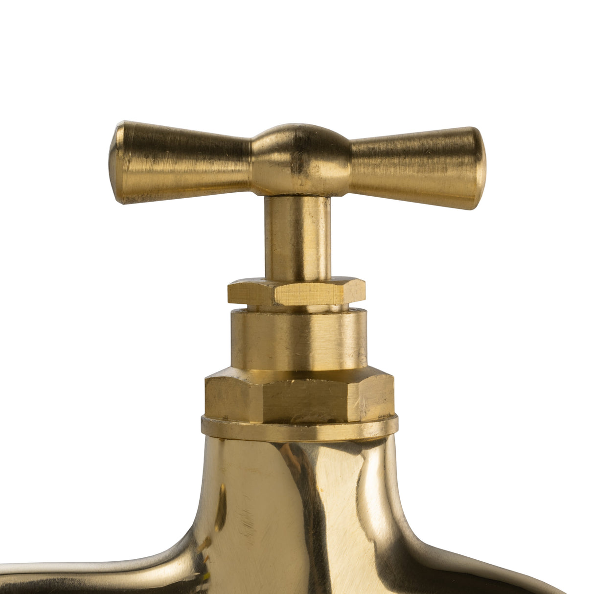 Garden Tap Polished Brass 1/2" BSPM - 13mm Barb