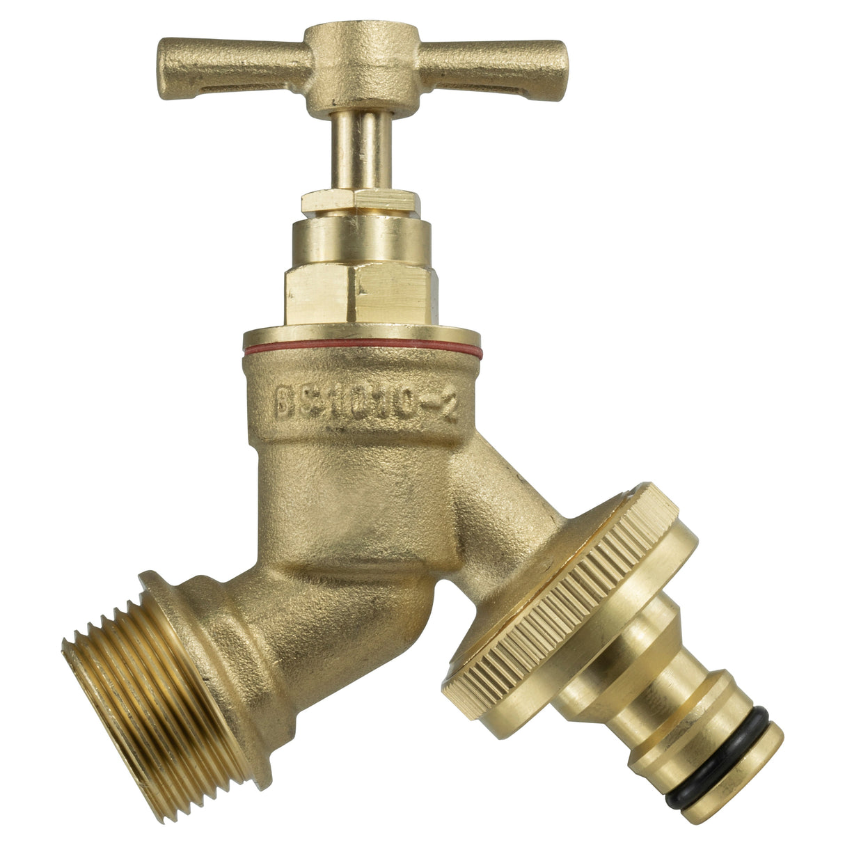 15mm Brass Wall Flange Kit with Brass Quick Connect Tap