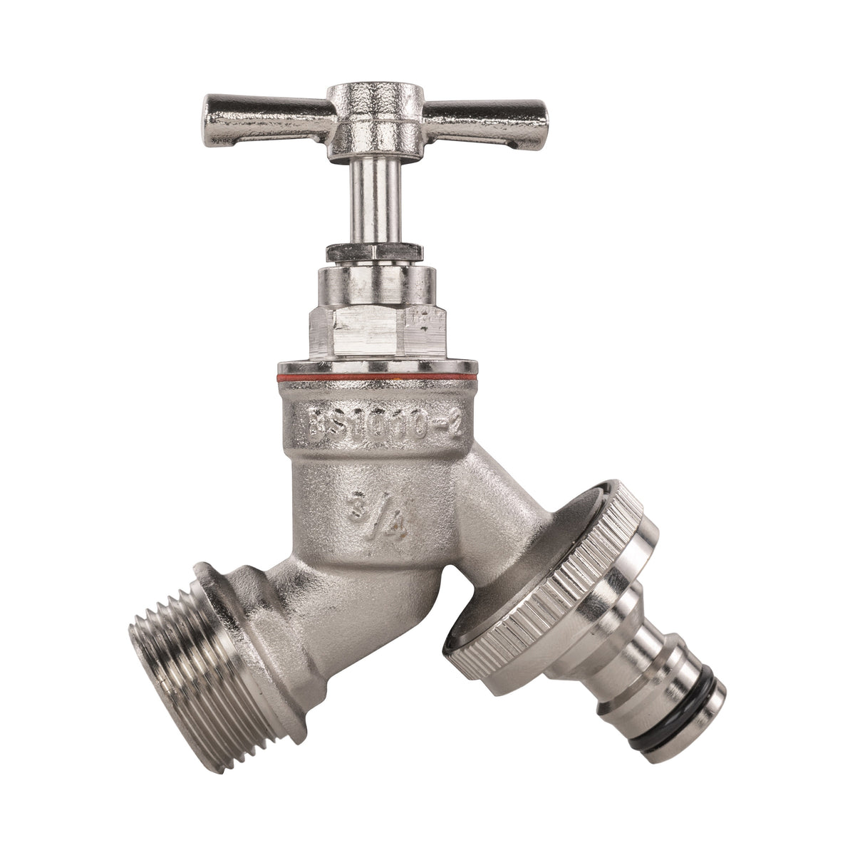 Garden Bib Tap Brass Nickle Plated 3/4