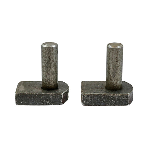 Gate Hooks to Weld – Self-Coloured Steel - Pair
