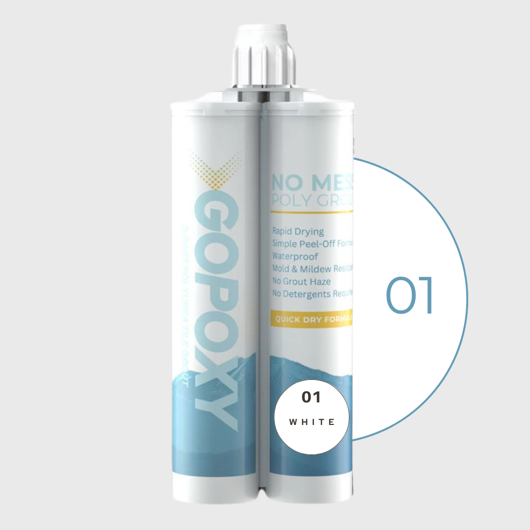 GoPoxy Poly Grout (White) – UV-Resistant, No-Mess, Fast-Cure