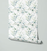 Gum Tones Watercolour Eucalyptus Leaf Wallpaper