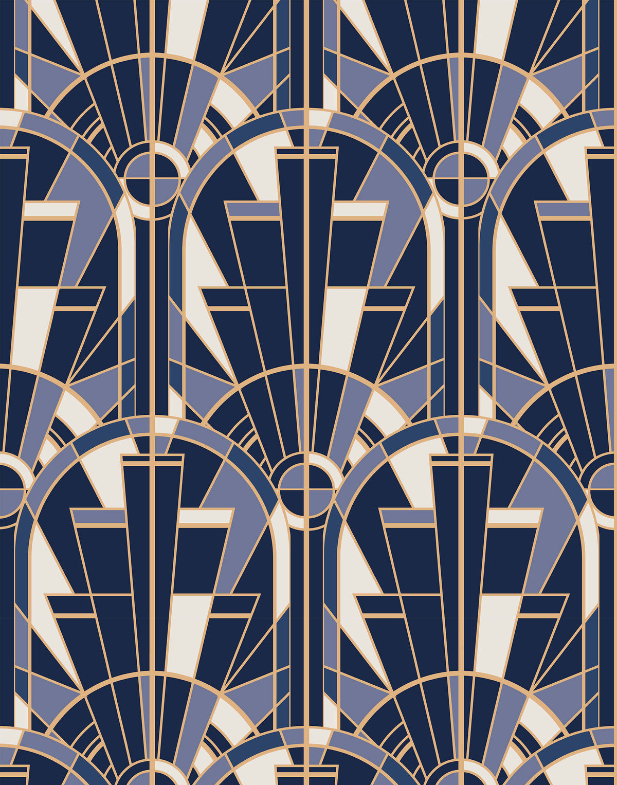 Harmon Detailed Art Deco Inspired Wallpaper