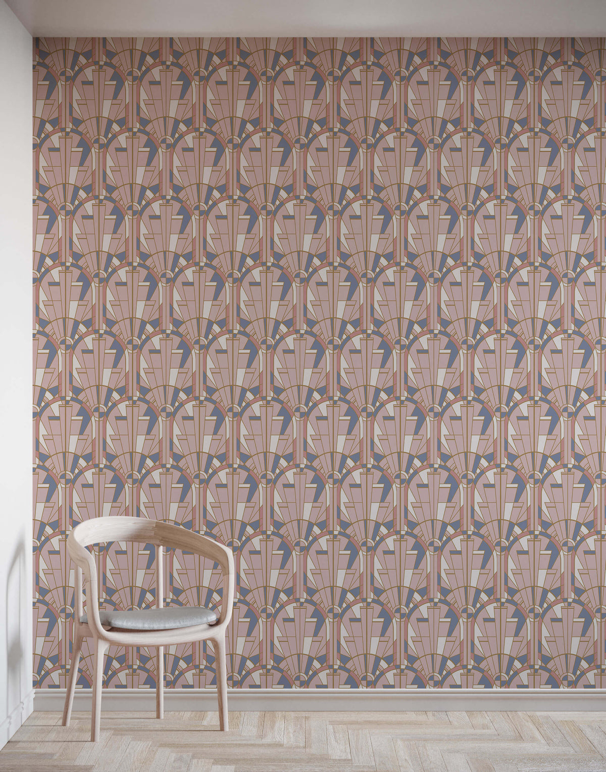 Harmon Detailed Art Deco Inspired Wallpaper