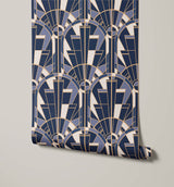 Harmon Detailed Art Deco Inspired Wallpaper