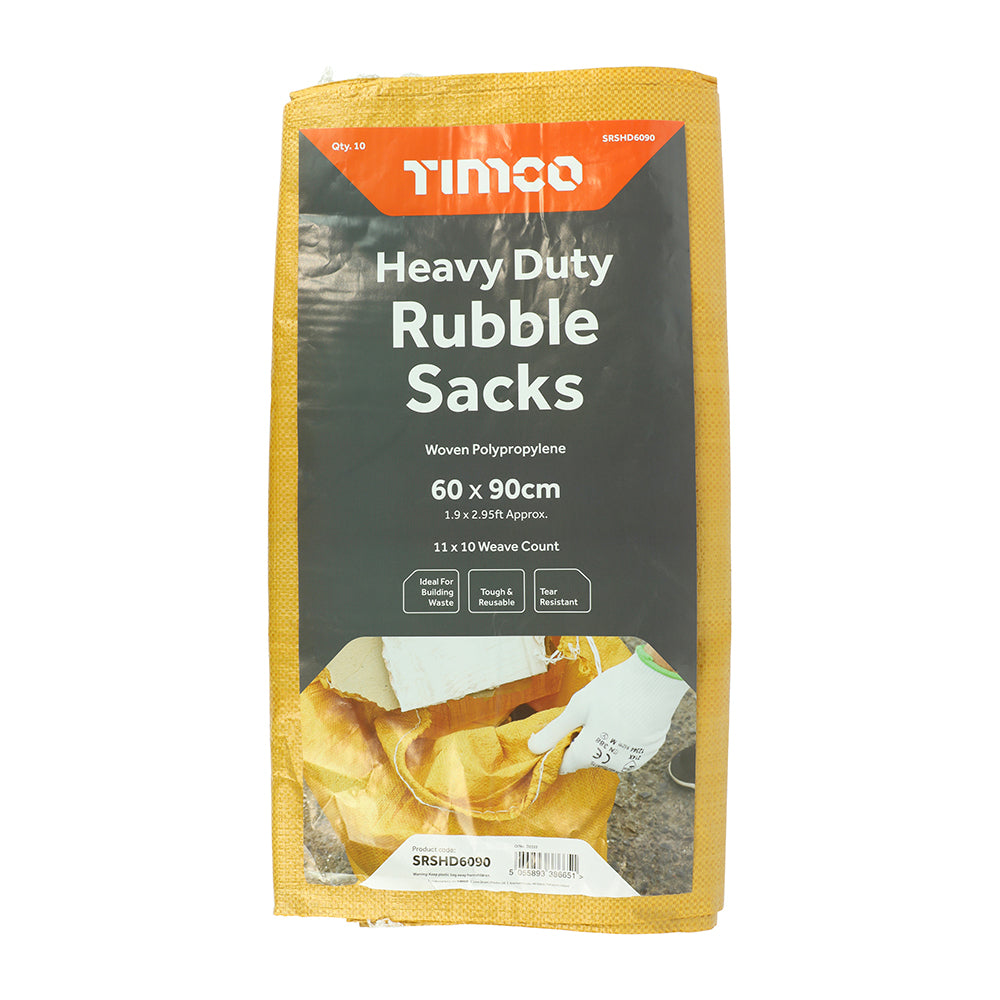 Heavy Duty Rubble Sacks – 900 × 600mm & 1200 × 800mm