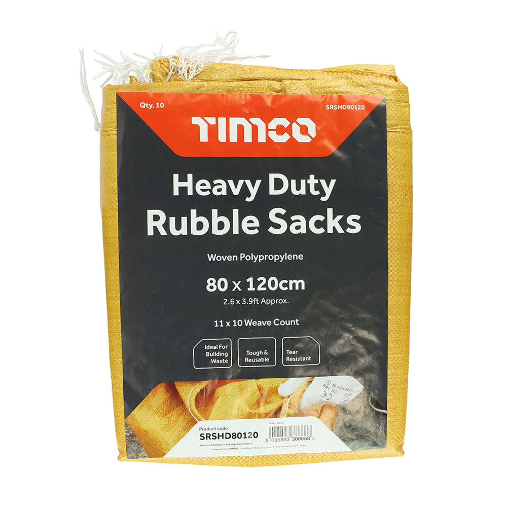 Heavy Duty Rubble Sacks – 900 × 600mm & 1200 × 800mm