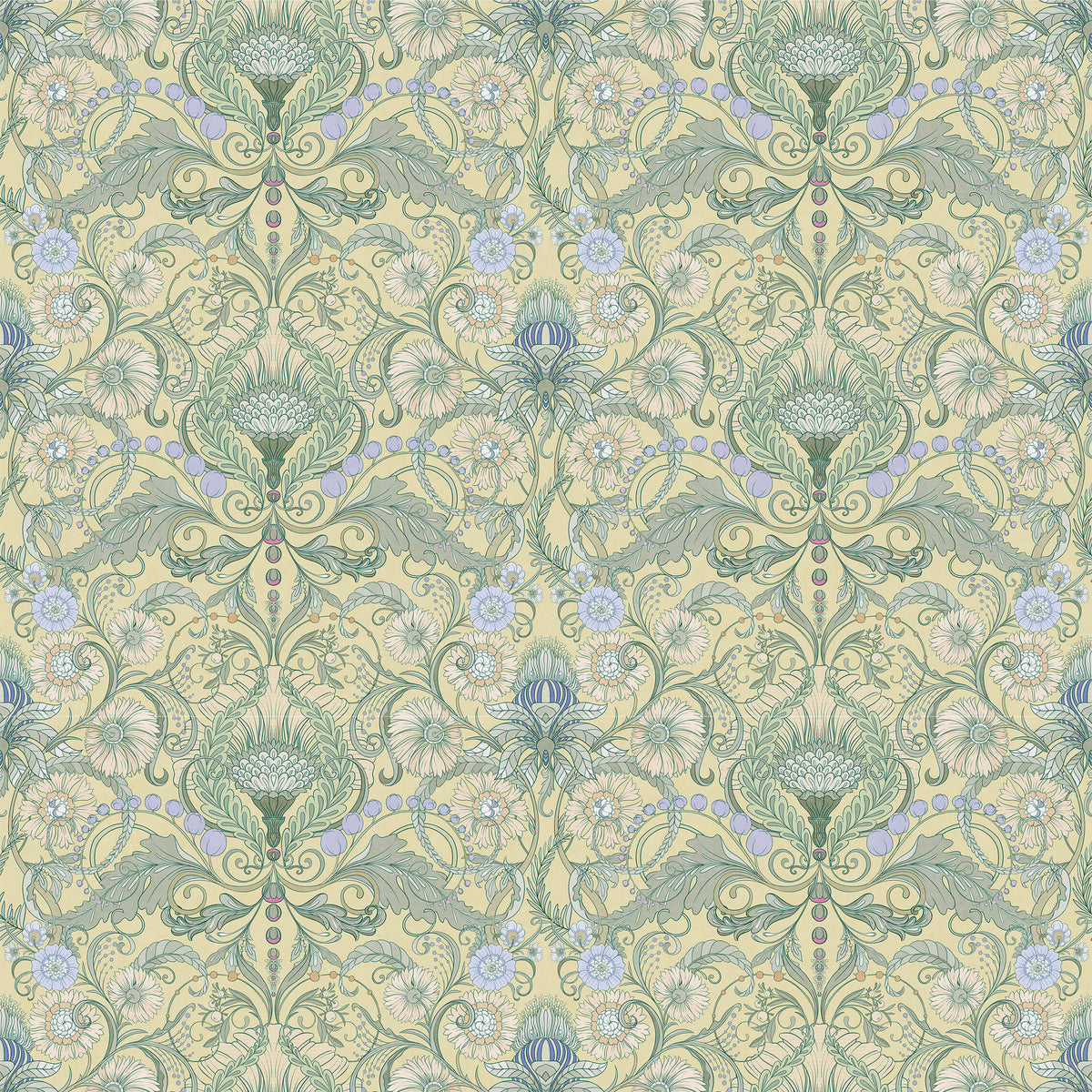 Henwood Art Nouveau Floral Wallpaper