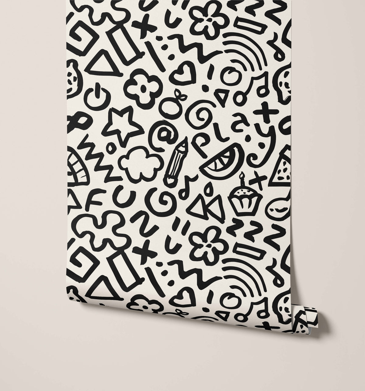 Hip Perfectly Childrens Room Setting Wallpaper
