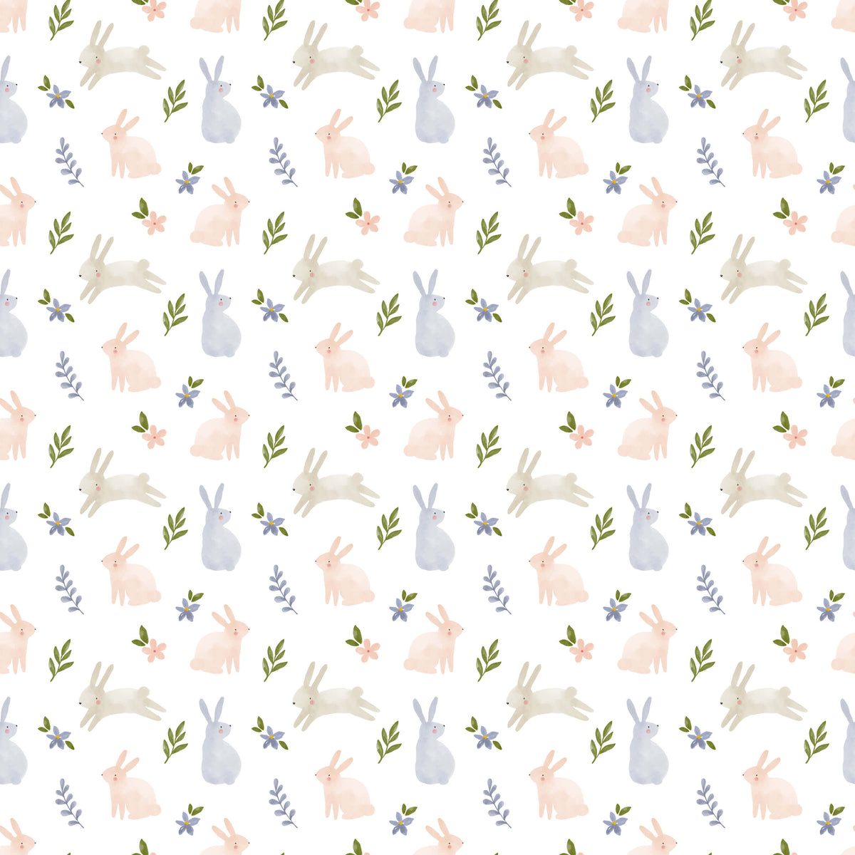 Hop Woodland Rabbit Wallpaper