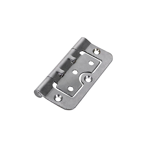 Hurlinge Flush Hinge – Fixed Pin – Polished Chrome